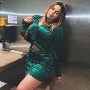 A green dress